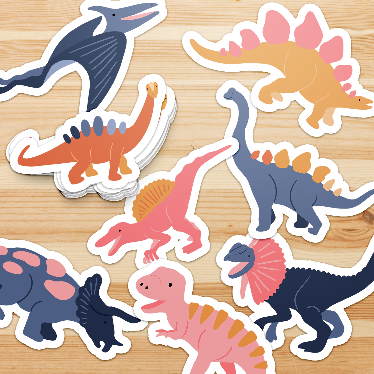 Happy Raptor Stickers