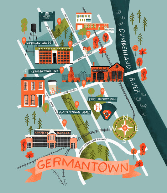 Germantown Map Card