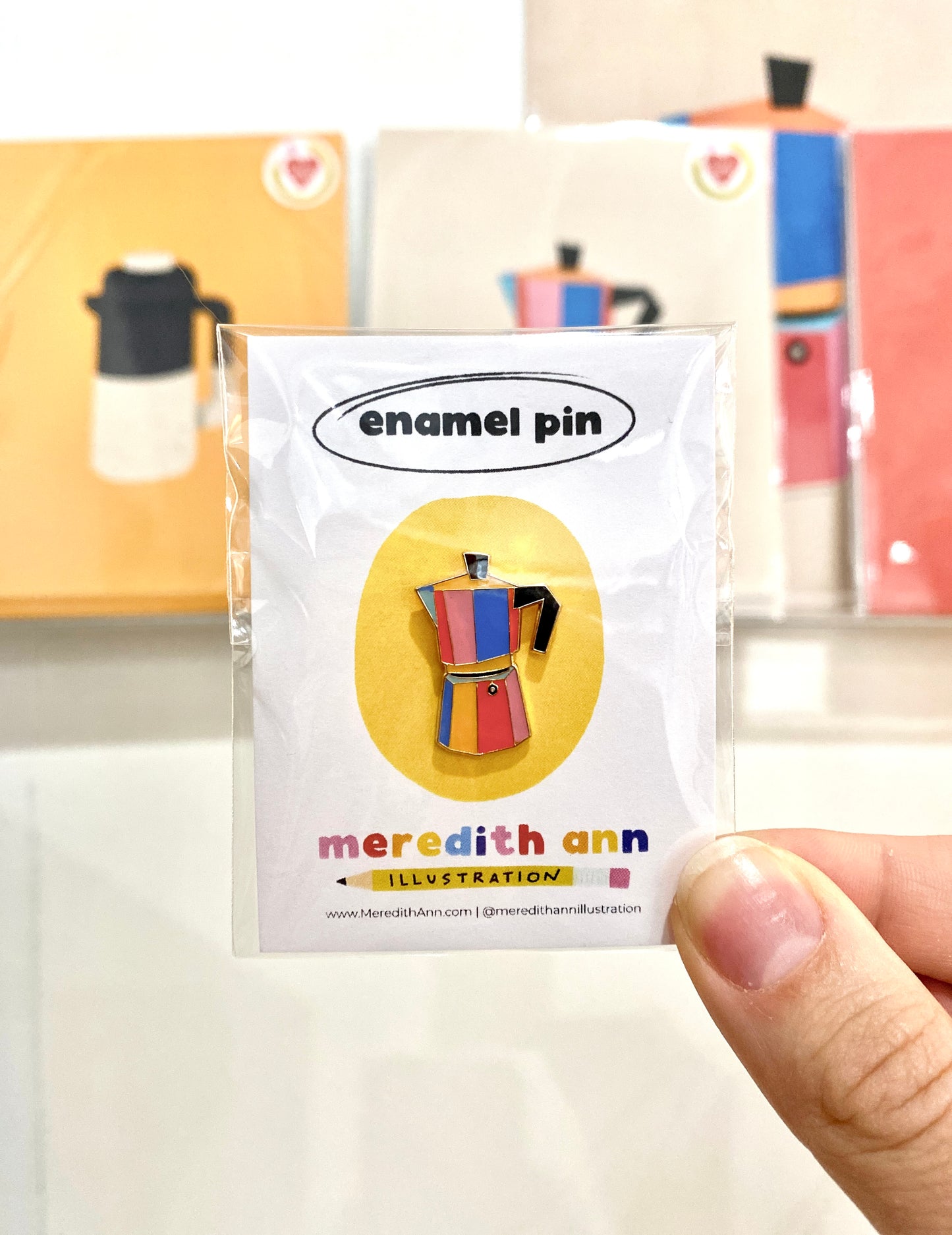Multicolor Moka Pot Enamel Pin