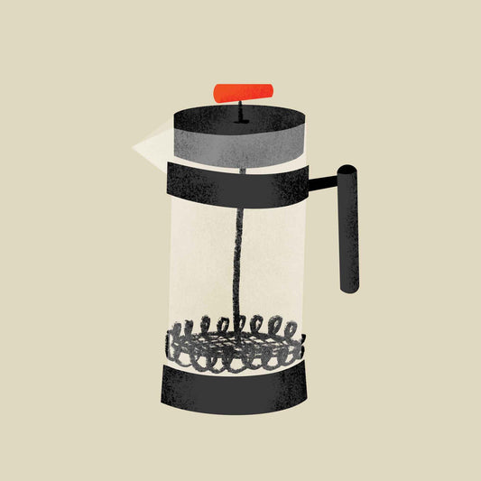 Curly French Press Print