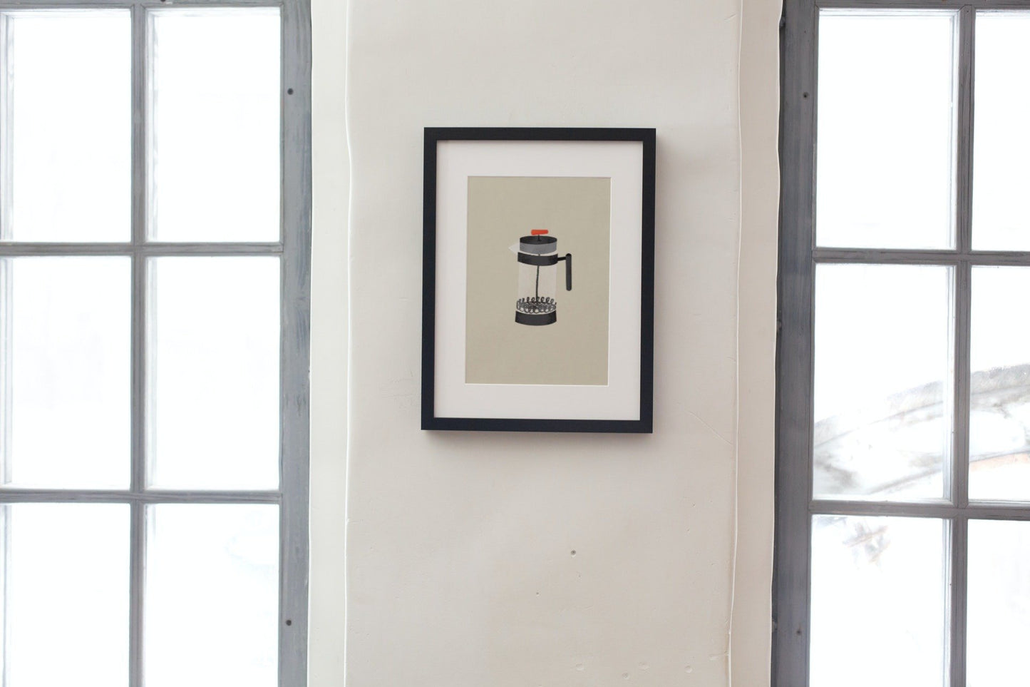 Curly French Press Print